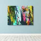 Gebrandschilderd Galass effect moderne abstracte k Canvas Afdruk (Insitu (Houten vloer))