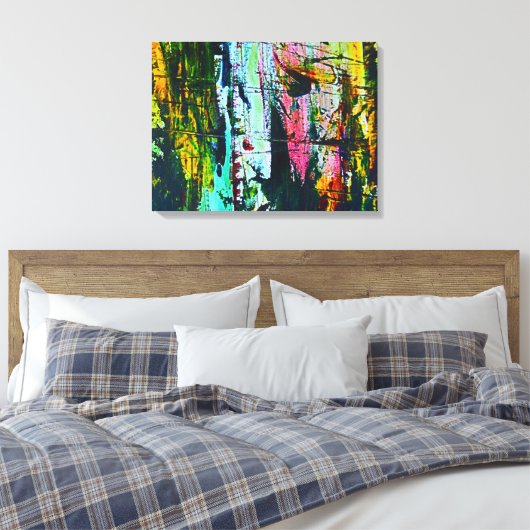 Gebrandschilderd Galass effect moderne abstracte k Canvas Afdruk (Insitu (Slaapkamer))
