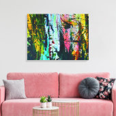 Gebrandschilderd Galass effect moderne abstracte k Canvas Afdruk (Insitu (Woonkamer))