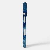 Gebrandschilderd glas blauwe zilveren maan Case-Mate iPhone case (Achterkant / Rechts)