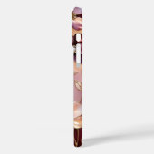 Gebrandschilderd Glas Bloem iPhone Hoes Roze Bourg (Achterkant / Links)