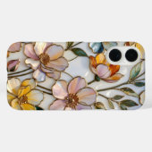 Gebrandschilderd Glas Bloem iPhone Hoes Warm Paste (Achterkant (horizontaal))