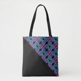 Gebrandschilderd Glas (Driehoekig - Middernacht) Tote Bag