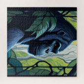 Gebrandschilderd glas Gorilla Legpuzzel (Horizontaal)