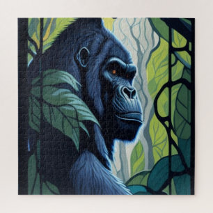 Gebrandschilderd glas Gorilla Legpuzzel