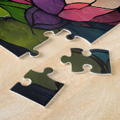 Gebrandschilderd Glas Kleine Fee Met Libel Legpuzzel (Zijkant)