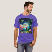 Gebrandschilderd Glas Kleine Fee Met Libel T-shirt (Voorkant volledig)