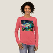 Gebrandschilderd Glas Kleine Fee Met Libel Tri-Blend Shirt (Voorkant)