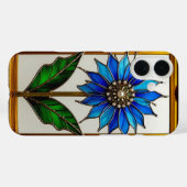Gebrandschilderd glas paneel met levendige bloem Case-Mate iPhone case (Achterkant (horizontaal))