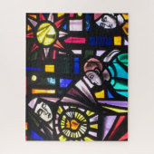 gebrandschilderd glasdetail legpuzzel (Verticaal)