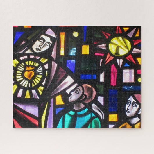 gebrandschilderd glasdetail legpuzzel (Horizontaal)