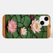 Gebrandschilderd glaspaneel met bloeiende lotusblo Case-Mate iPhone case (Achterkant (horizontaal))