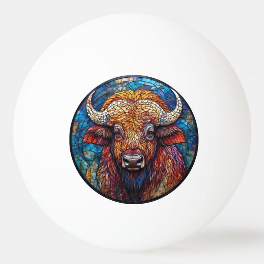 Gebrandschilderd glaswerk uit Buffalo Pingpongbal (Voorkant)