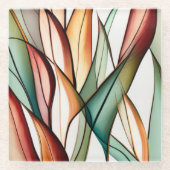 gebrandschilderd gras glazen onderzetter (Voorkant)