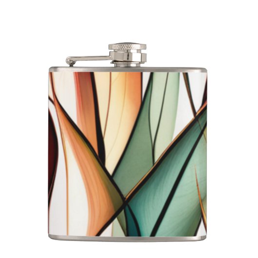 gebrandschilderd gras heupfles (Voorkant)