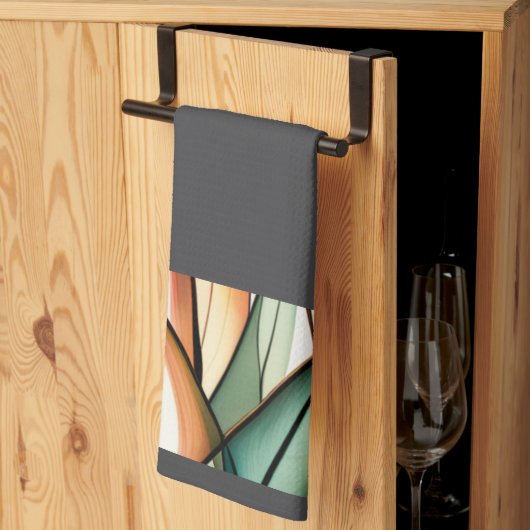 gebrandschilderd gras theedoek (Derde Gevouwen)