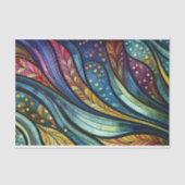 Gebrandschilderde Abstracte Veren Decoupage Tissuepapier (Voorkant)