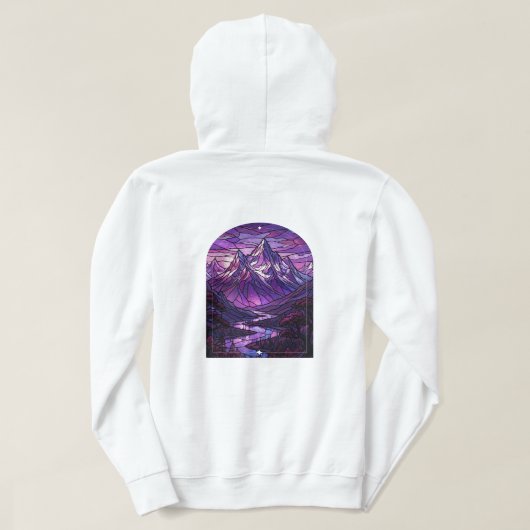 Gebrandschilderde Berg Hoodie (Design achterkant)