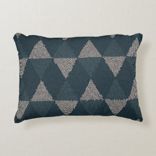 Gebrandschilderde Blauwe Diamant Accent Kussen