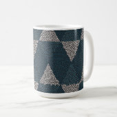 Gebrandschilderde Blauwe Diamant Koffiemok (Voorkant rechts)