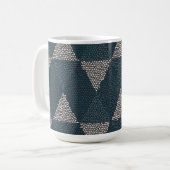 Gebrandschilderde Blauwe Diamant Koffiemok (Voorkant links)