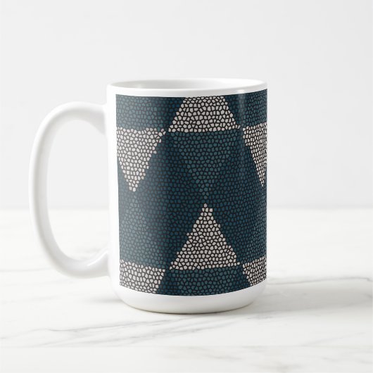 Gebrandschilderde Blauwe Diamant Koffiemok (Links)