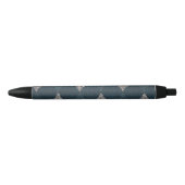 Gebrandschilderde Blauwe Diamant Zwarte Inkt Pen (Voorkant)