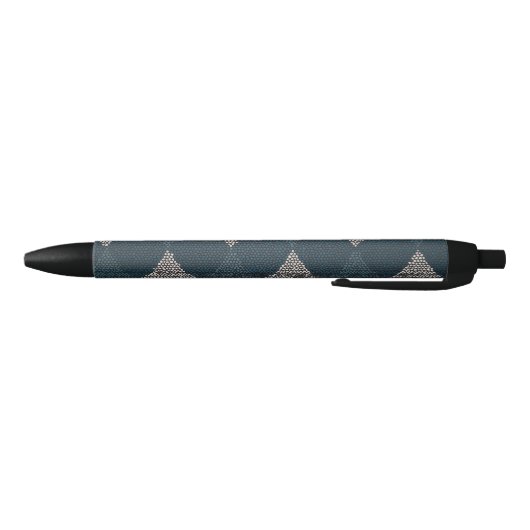 Gebrandschilderde Blauwe Diamant Zwarte Inkt Pen (Bodem)