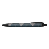 Gebrandschilderde Blauwe Diamant Zwarte Inkt Pen (Bovenkant)