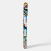 Gebrandschilderde bloem iPhone hoesje pastel luxe (Achterkant / Rechts)