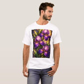 Gebrandschilderde bloemen t-shirt (Voorkant volledig)
