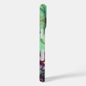 Gebrandschilderde bloemen turquoise Case-Mate iPhone case (Achterkant / Rechts)