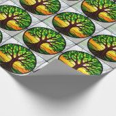 Gebrandschilderde Boom des Levens Cadeaupapier (Hoek)