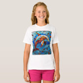 Gebrandschilderde dolfijn t-shirt (Voorkant volledig)