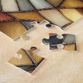 Gebrandschilderde Glasgolven Puzzel (Zijkant)