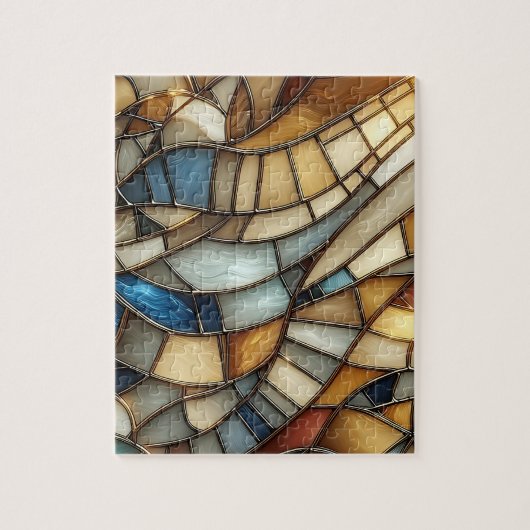Gebrandschilderde Glasgolven Puzzel (Verticaal)