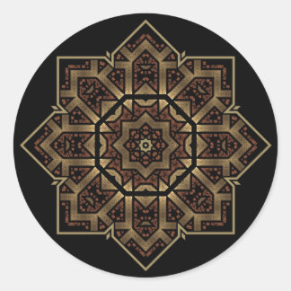 gebrandschilderde glazen ster ronde sticker