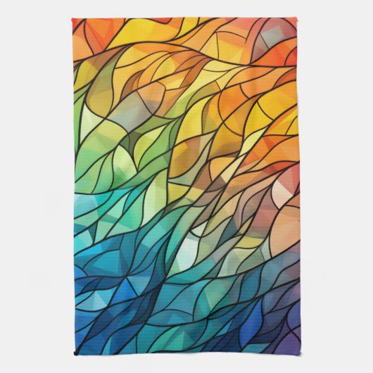 gebrandschilderde glazen theedoeken (Verticaal)