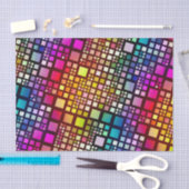 gebrandschilderde glazen vierkanten - levendige re tissuepapier (Craft)