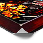 Gebrandschilderde haai poster (Hoek)