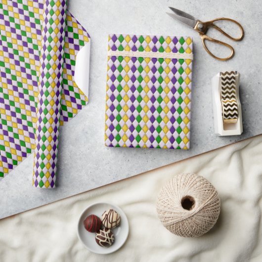 Gebrandschilderde Harlekijn Cadeaupapier (Crafts)