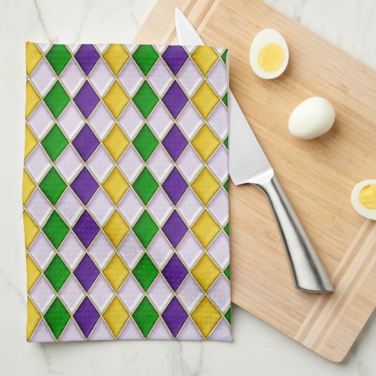 Gebrandschilderde Harlekijn Theedoek (Quarter Fold)