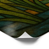 Gebrandschilderde Houten Eend Perfect Poster (Hoek)