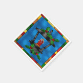 Gebrandschilderde Kerstlantaarn Servet (Hoek)