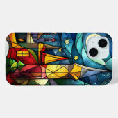 Gebrandschilderde Kerstmis Kerknacht Case-Mate iPhone Case (Achterkant (horizontaal))