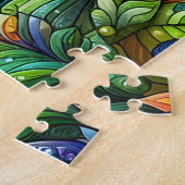 Gebrandschilderde Kikker Puzzel (Zijkant)