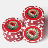 Gebrandschilderde klaproos poker chips (Opstapeling)