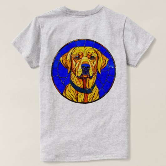 Gebrandschilderde labrador t-shirt (Design achterkant)