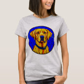 Gebrandschilderde labrador t-shirt (Voorkant)