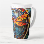 gebrandschilderde libel latte mok (Rechterhoek)